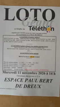 DREUX - Loto Géant au profit du Téléthon