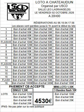CHÂTEAUDUN - Loto de l'USCD