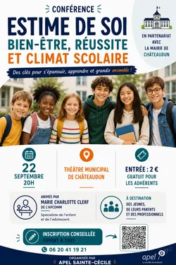 CHÂTEAUDUN - Conférence : bien être, confiance en soi, à l’école