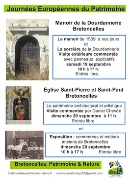 BRETONCELLES (61) - Journées du Patrimoine