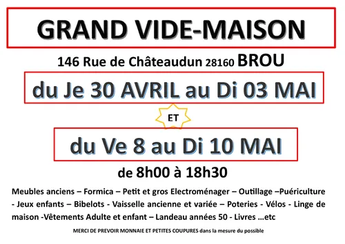 BROU - Grand vide maison