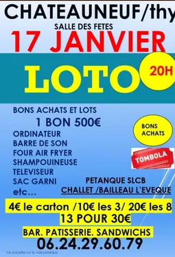 CHÂTEAUNEUF-EN-THYMERAIS - Loto de l'association sportive Challet...