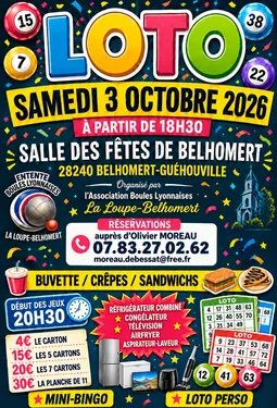 BELHOMERT-GUÉHOUVILLE - Loto de l'Association Boules Lyonnaises