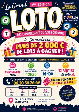 HOUDAN (78) - Loto des Commerçants du Pays Houdanais ACPH