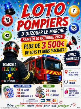 OUZOUER-LE-MARCHÉ (41) - Loto des sapeurs-pompiers