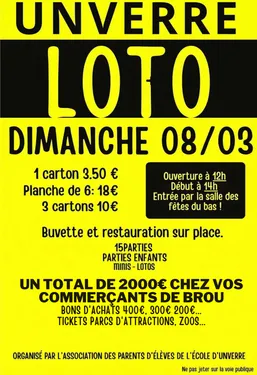 UNVERRE - Loto de l'APE 