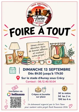 AUNAY-SOUS-CRÉCY - Foire à tout de la Twin Team