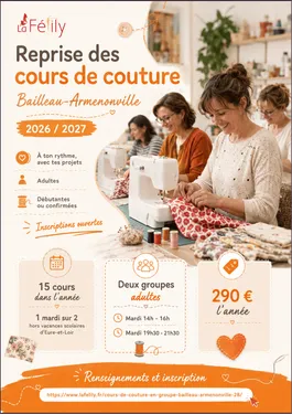 BAILLEAU-ARMENONVILLE - Cours de Couture Adultes