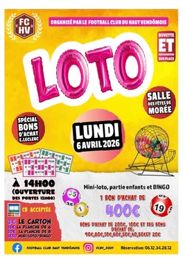 MORÉE (41) - Loto du FC Haut Vendômois