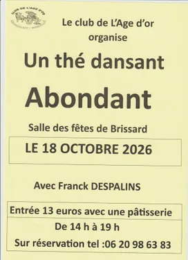 ABONDANT - Thé dansant avec Franck Despalins