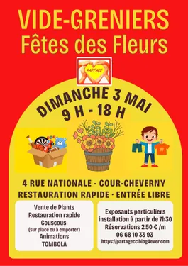 COUR-CHEVERNY (41) - Vide-greniers et Fête des fleurs à La Favorite