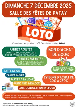 PATAY (45) - Loto du comité de la Saint Jean