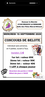 OUZOUER-LE-MARCHÉ (41) - Concours de belote