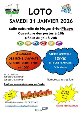 NOGENT-LE-PHAYE - Loto du comité des fêtes