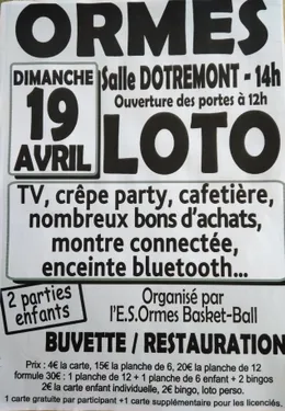 ORMES (45) - Loto de l'ES Ormes basket