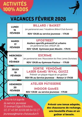 CHÂTEAUDUN - Activités 100% ados