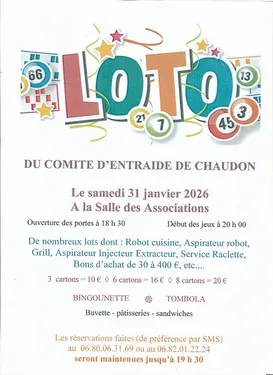 CHAUDON – Loto du Comité d'entraide