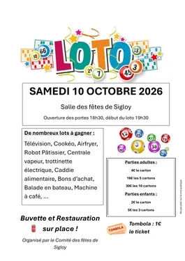 SIGLOY (45) - Loto du comité des fêtes