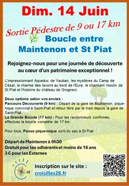 MAINTENON - Randonnée Pédestre - Boucle entre Maintenon et Saint-Piat