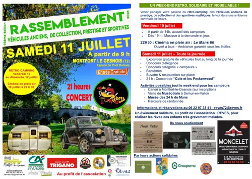 MONTFORT-LE-GESNOIS (72) - Rassemblement de véhicules anciens, de...