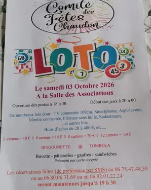 CHAUDON - Loto du comité des fêtes