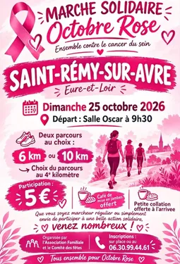 SAINT-RÉMY-SUR-AVRE - Octobre Rose : Marche solidaire