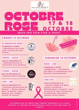 ANET - Octobre rose : week-end bien-être et sport