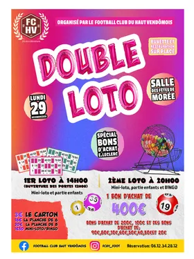 MORÉE (41) - Double Loto Du Football Club Haut Vendômois
