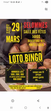 SELOMMES (41) - Loto du club des seniors