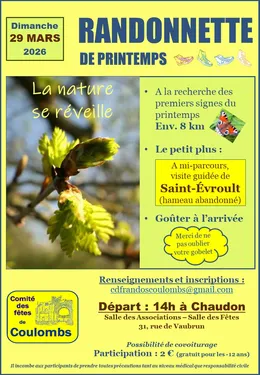CHAUDON - Randonnette de printemps du comité des fêtes de Coulombs