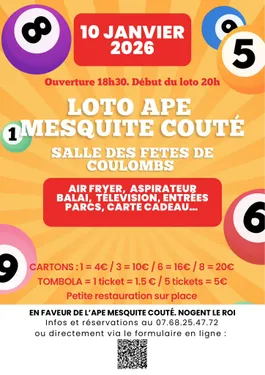 COULOMBS - Loto del'APE Mesquite Couté de Nogent-le-Roi