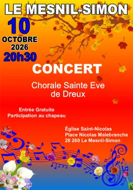 LE MESNIL-SIMON - Concert d'Automne de la chorale Ste Eve de Dreux