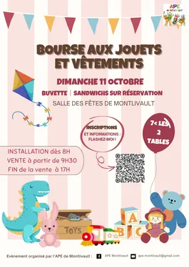 MONTLIVAULT (41) - Bourse aux jouets, vêtements et puériculture