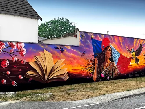 La nouvelle fresque dévoilée avenue de la République à Lucé 