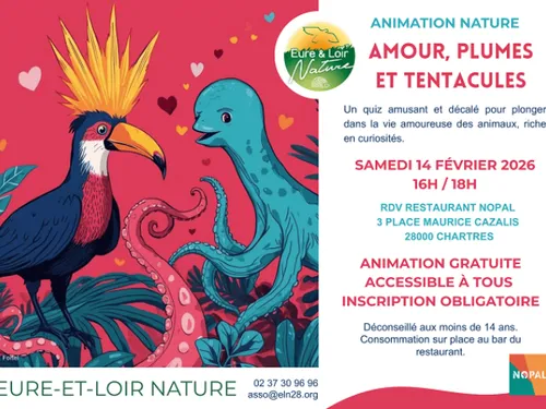 CHARTRES - Animation nature : Amour, plumes et tentacules