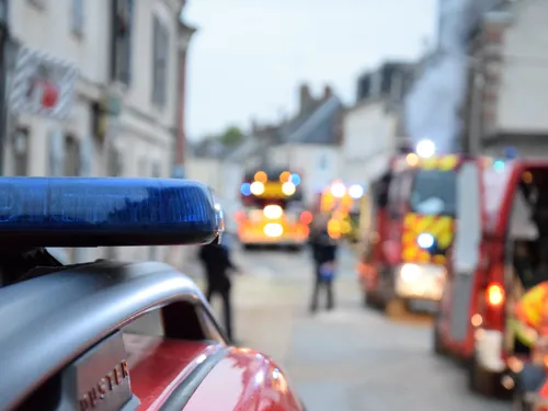 Intervention des secours pour un feu d'habitation