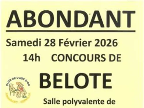 ABONDANT - Concours de belote