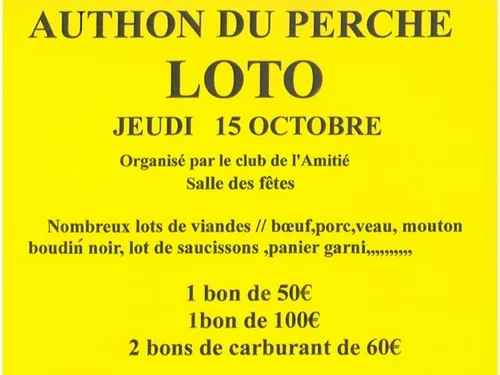 AUTHON-DU-PERCHE - Loto du club de l'amitié