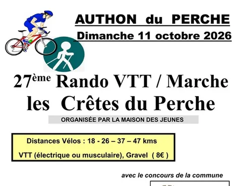 AUTHON-DU-PERCHE - 27e Rando VTT et Marche : Les Crêtes du Perche