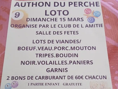 AUTHON-DU-PERCHE - Loto du Club de l'Amitié