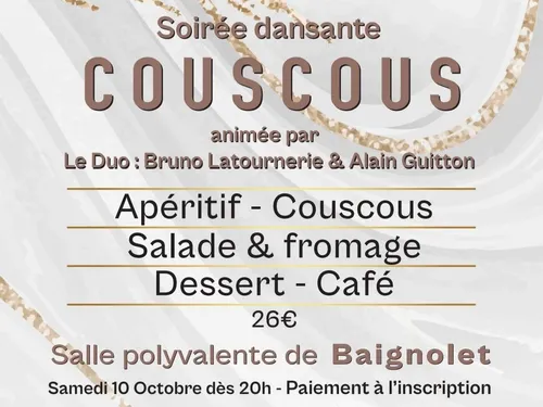 BAIGNOLET - Soirée dansante couscous