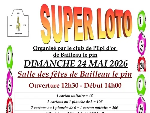 BAILLEAU-LE-PIN - Loto du club de l’Épi d'Or