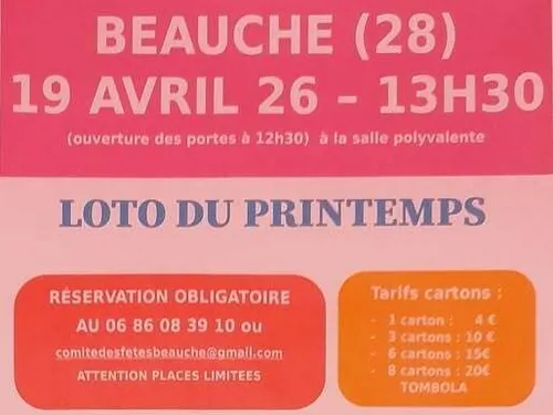 BEAUCHE - Loto du comité des fêtes