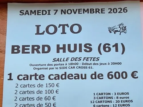 BERD'HUIS (61) - Loto du Side Car Cross 61