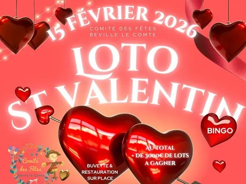 BÉVILLE-LE-COMTE - Loto Saint Valentin du comité des fêtes