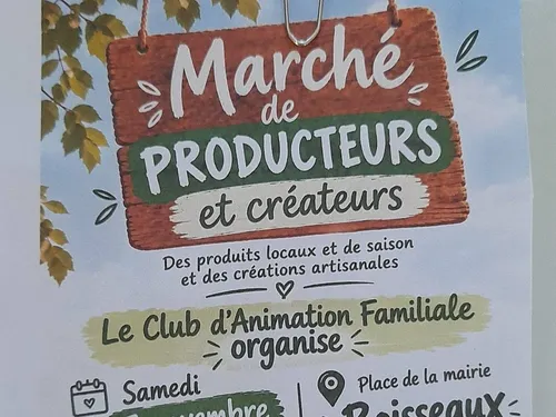 BOISSEAUX (45) - Marché de producteurs et créateurs