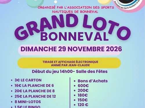 BONNEVAL - Loto de l'Association des Sports Nautique