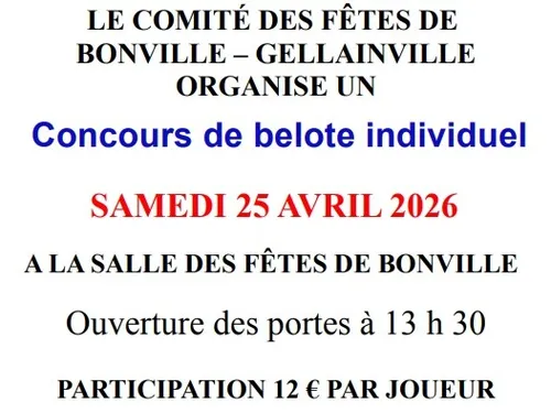 GELLAINVILLE - Concours de belote du comité des fêtes