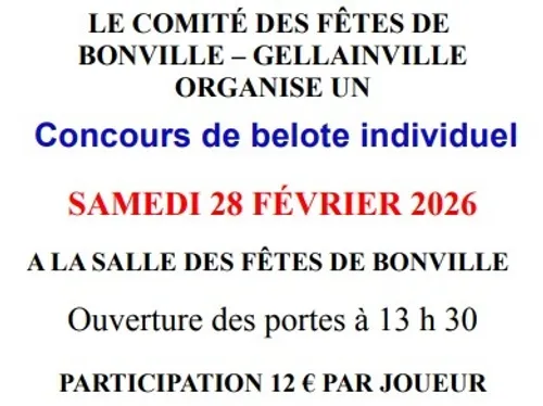 GELLAINVILLE - Concours de belote du comité des fêtes