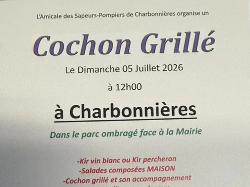 CHARBONNIÈRES - Cochon grillé de l'Amicale des sapeurs-pompiers